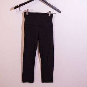 Lululemon Women's Wunder Under Work Out Leggings Solid Black Pants 6